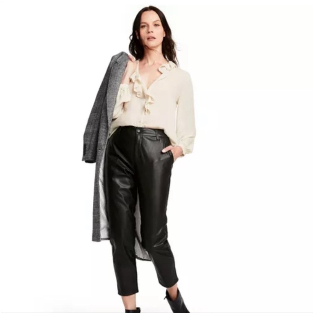 Nili Lotan x Target Black Women's Faux Leather Pants Size 14